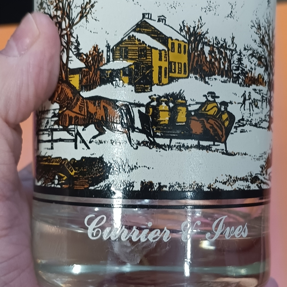 1978 Arbys Currier & Ives Drinking Glass